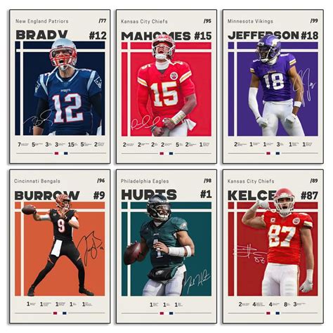 jcanqu Tom Brady, Patrick Mahomes, Justin Jefferson, Joe Burrow, Jalen ...