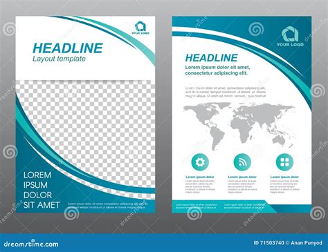 Layout Flyer Template Size A4 Cover Page Stock Vector - Illustration of corporate, document ...