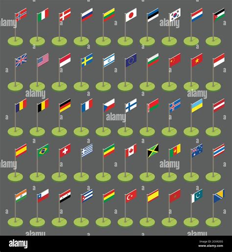 Flags Icons In Flat Style Simple Flags Of The Countri - vrogue.co