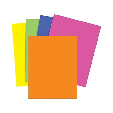 Staples Brights Multipurpose Colored Paper, 8.5" x 11", 24 lb, Assorted ...