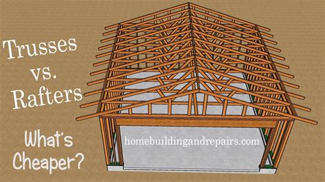 Cost Comparison For Gable Roof Trusses Versus Roof Rafters - Two Car Garage Framing Design Ideas ...