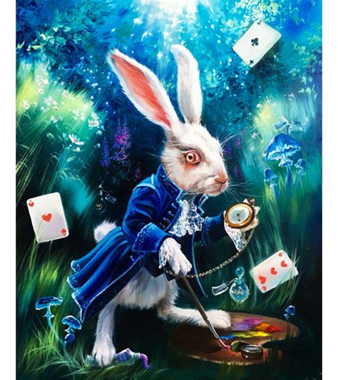 The White Rabbit Alice in the Wonderland Paint by Numbers - Goodnessfind