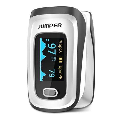 JUMPER OLED Oximeter 500E Fingertip Blood Oximeter Blood Oxygen with Free Battery SpO2 Pulse ...