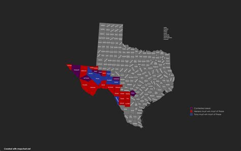 Strategic map of Texas 23rd district. : r/YAPms