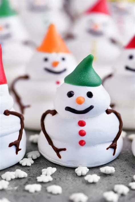 Snowman Meringue Cookies - The Gunny Sack