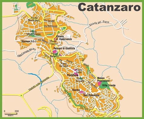 Catanzaro tourist map