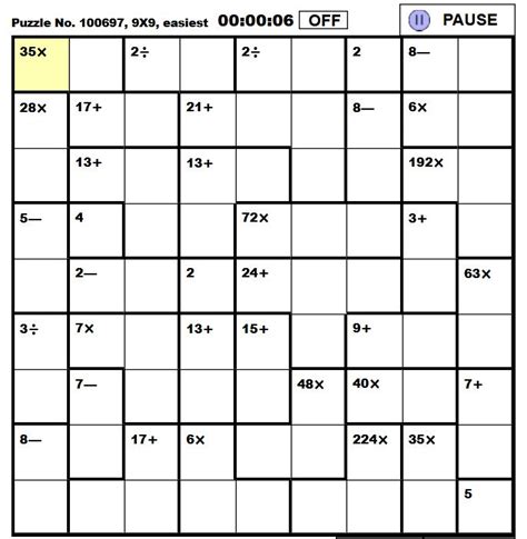 Printable Kenken Puzzles - Printable Templates