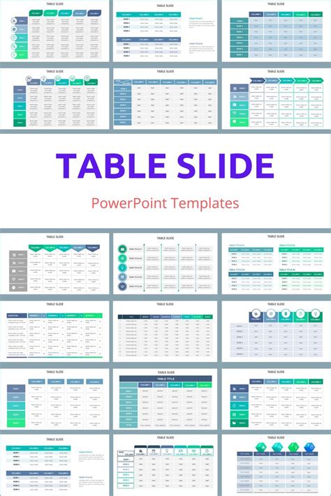 Table PowerPoint Templates - 20 Best design infographic templates | Powerpoint slide designs ...