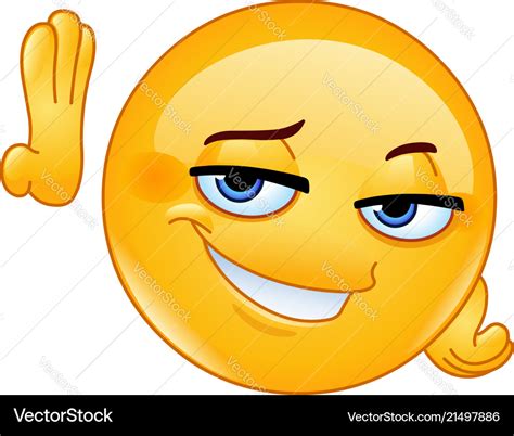 Hey good lookin emoticon Royalty Free Vector Image