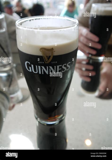 A pint of Guinness in the Gravity Bar, Guinness Storehouse, Dublin ...