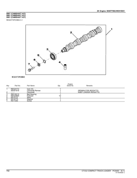 John Deere CT332 Compact Track Loaders Parts Catalog Manual - PC9493