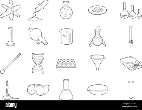 Chemistry tools icon set, outline style Stock Vector Image & Art - Alamy