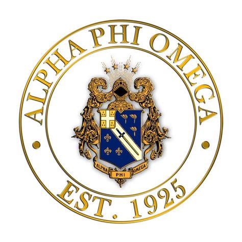 Alpha Phi Omega Circle Crest - Shield Decal SALE $6.95. - Greek Gear®