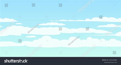 Sky Clouds Background Illustration Cartoon Style Stock Vector (Royalty ...