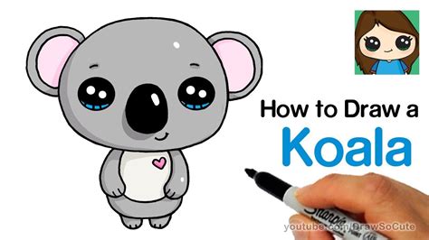 How to Draw a Koala Super Easy and Cute - YouTube