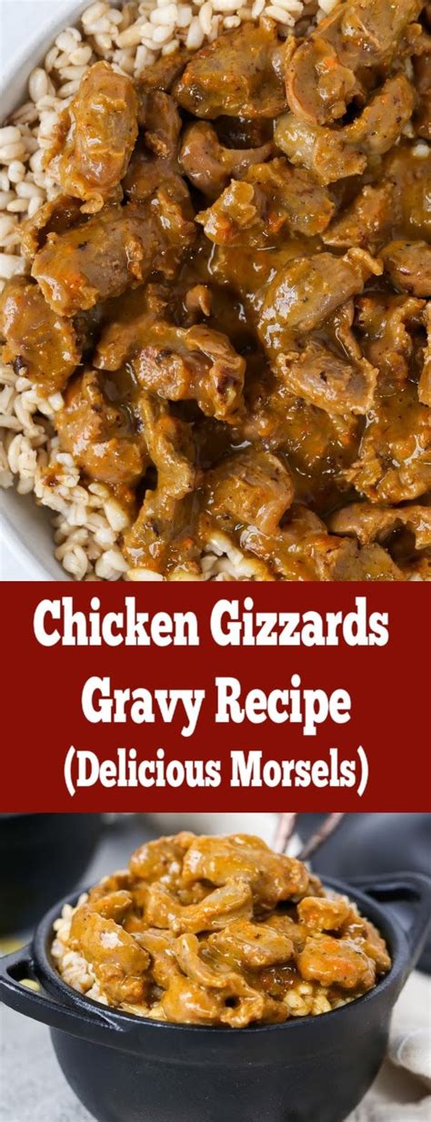 Chicken gizzard gravy, creamy, thick and hearty this gravy goes well ...