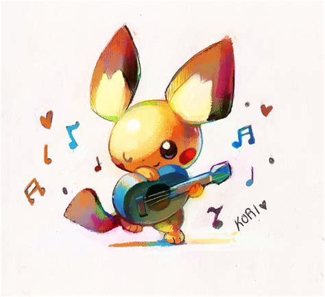 art trade: ukulele pichu by KoriArredondo on DeviantArt