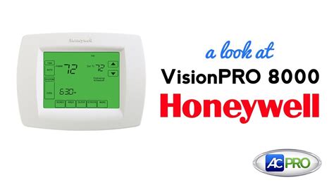 AC Pro Product Spotlight - VisionPRO 8000 Thermostat by Honeywell - YouTube