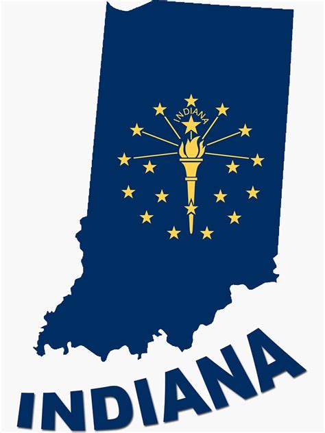 "indiana state flag" Sticker by peteroxcliffe | Redbubble