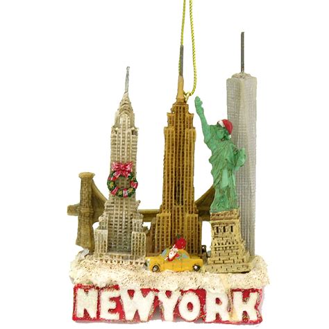 New York City Skyline Landmarks Christmas Ornament