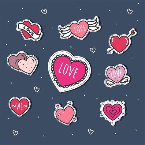 Printable Heart Stickers