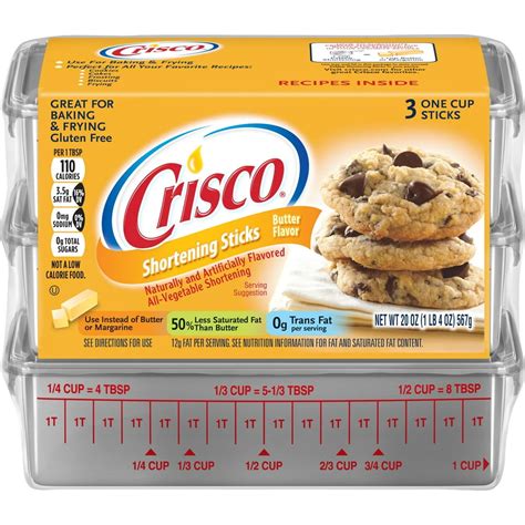 Crisco Baking Sticks Butter Flavor All-Vegetable Shortening - Walmart ...