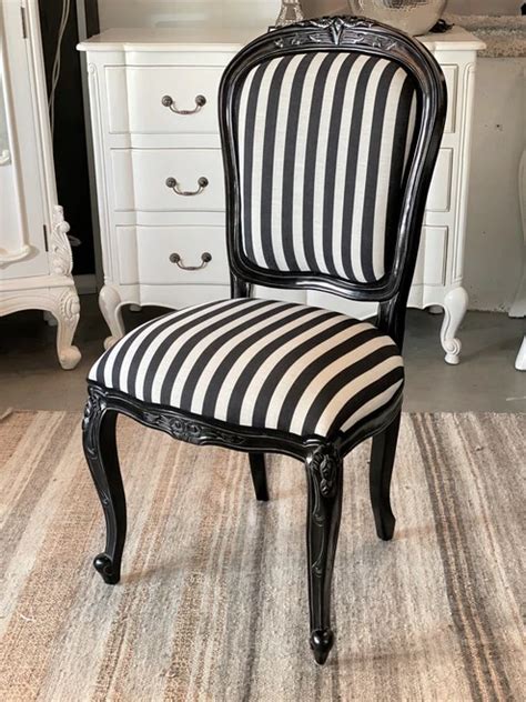 Black White Striped Dining Chairs – HOMYSTYLE