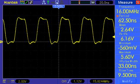 Cheap oscilloscope showing 16 MHz square wave - Electrical Engineering Stack Exchange