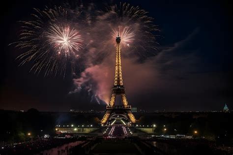 Premium AI Image | Fireworks in the sky over Eiffel tower in Paris