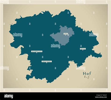 Modern Map - Hof county of Bavaria DE Stock Vector Image & Art - Alamy