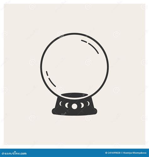 Fortune Telling Crystal Ball Stock Vector - Illustration of gypsy, print: 241699828