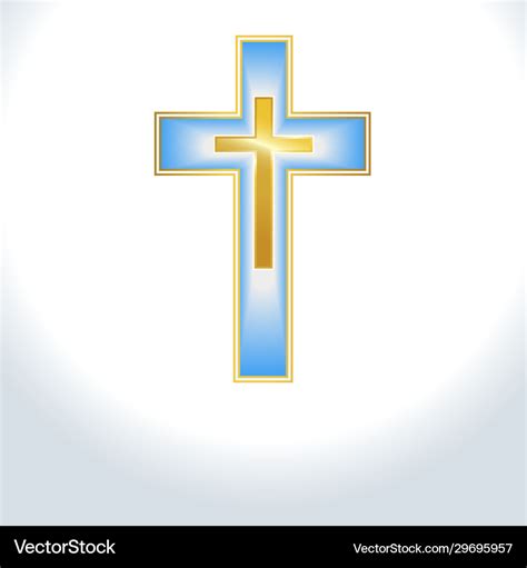 Blue color cross background Royalty Free Vector Image