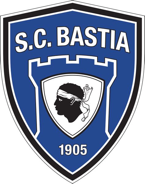 Logo du SC Bastia | Bastia, Football team logos, Football logo