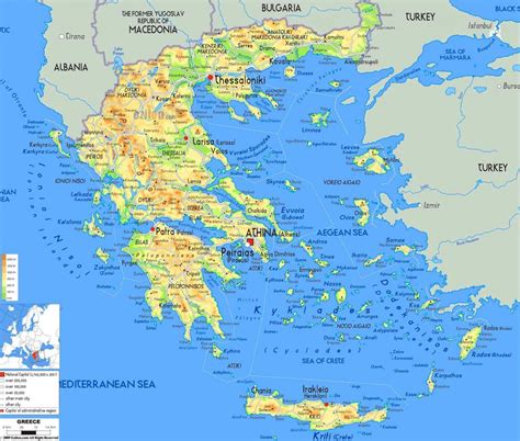 Mappa isole greche - Mappa delle isole greche (Europa del Sud - Europa)