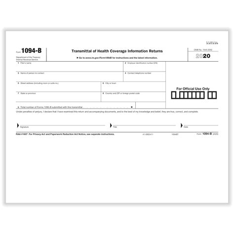 ACA FORM 1094-BT, 25/pkg - New Medical Forms