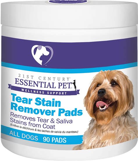 21ST CENTURY ESSENTIAL PET Tear Stain Remover Pads for Dogs, 90 count ...