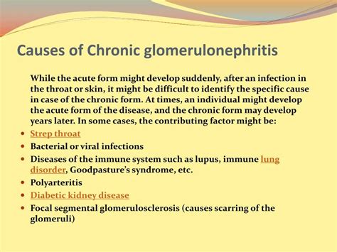 PPT - Chronic Glomerulonephritis: Symptoms, Causes and Treatment PowerPoint Presentation - ID ...