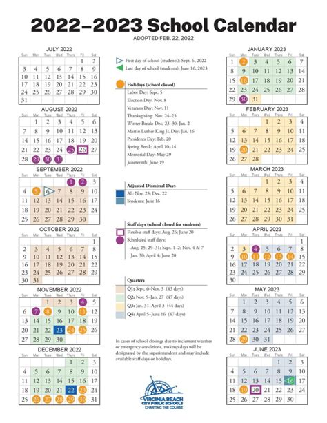 Virginia Beach City Public Schools Calendar 2022-2023 PDF