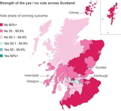 In maps: How close was the Scottish referendum vote? - BBC News