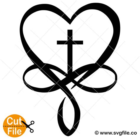 Heart Cross SVG - Svgfile.co - 0.99 Cent SVG Files - Life Time Access