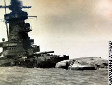 Salvage crew raises key piece of sunken battleship