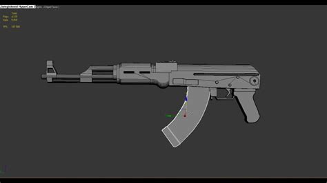 AK-47 3d model - YouTube
