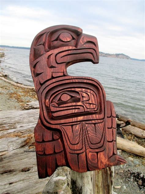 signed Indigenous Art hand carved Art First Nations Pacific Northwest ...