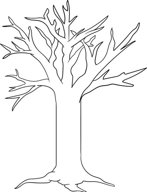 Printable Tree Template | Tree coloring page, Tree templates, Tree printable free