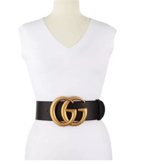 Gucci wide leather waist belt w/ oversized GG buckle | Fashion, Gucci belt, Street style