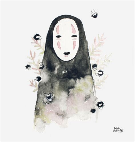 Fanart No Face. Watercolor ghibli. #chihiro by Camila Averbeck | Ghibli art, Studio ghibli art ...