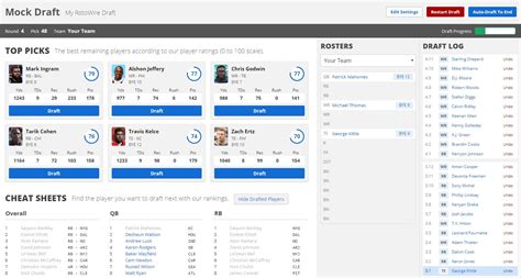 2022 Fantasy Football Mock Draft Simulator - Printable Form, Templates and Letter