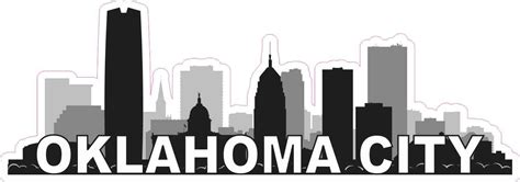 White Letters, Oklahoma City, Car Window, City Skyline, Image Shows ...