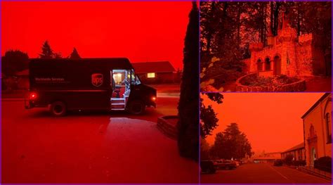 Massive Oregon Fires Leave Skies Looking Dangerously Red, Viral Pics ...