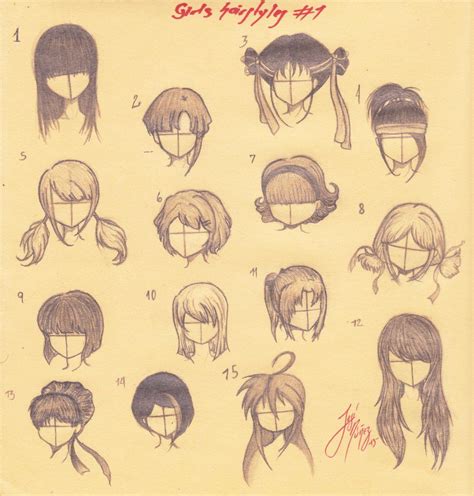 Manga girls hairstyles. All. by JoseN16 on deviantART | Illustration Love | Pinterest | Manga ...